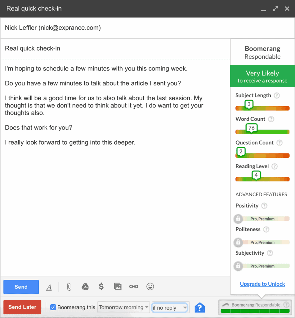 Boomerang Respondable