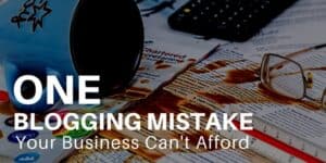 The one blogging mistake your business can't afford over coffee spilled on pile of papers.|Google related search results for the search term blogging mistakes.