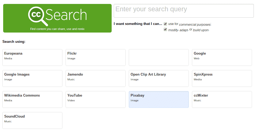 Creative Commons Search