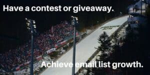 Achieve email list growth with a giveaway