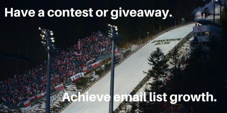 Achieve email list growth with a giveaway