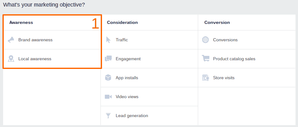 Facebook Advertising Strategy Step 1: Grow brand awareness
