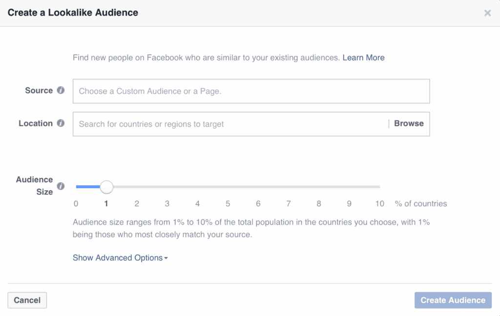 Facebook lookalike audience
