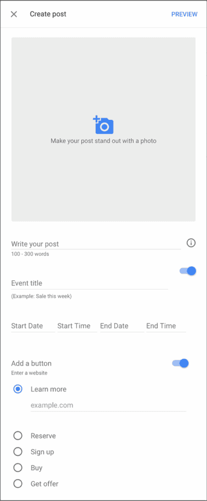 Create Google My Business Post