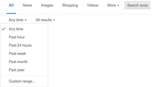 Google Date Range Search