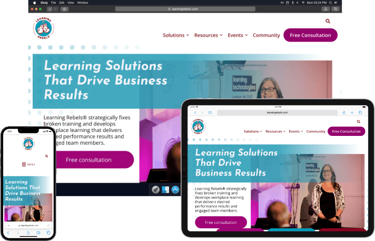 Learning Rebels Website Mockups