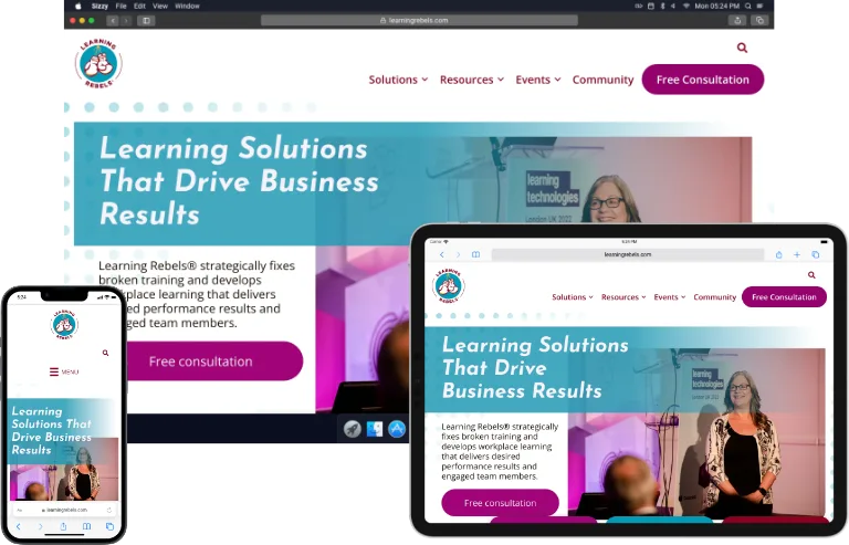 Learning Rebels Website Mockups