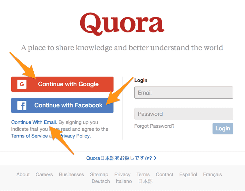 Quora Account Sign Up