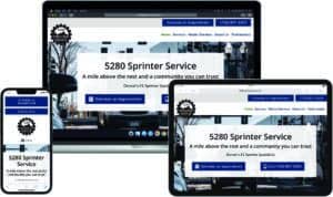 Sprinter Service Website Compilation on Desktop, Tablet, and Mobile