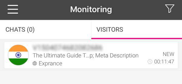 Tawk.to Website Live Chat App Monitoring Visitors