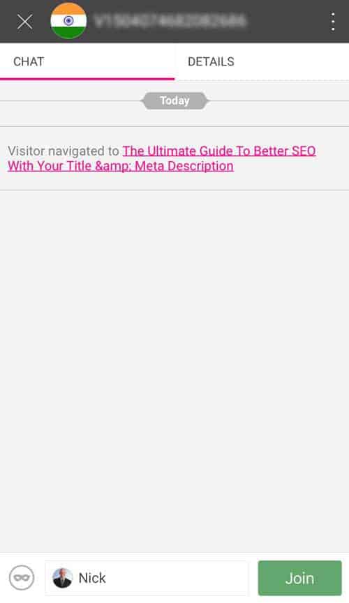 Tawk.to Website Chat Services Visitor Details