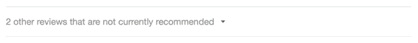 Yelp Reviews Not Recommended