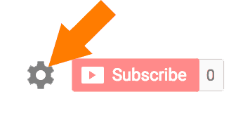 YouTube Channel Settings Gear