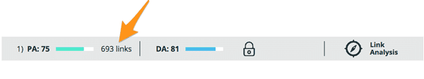 MozBar Backlink Analysis Link